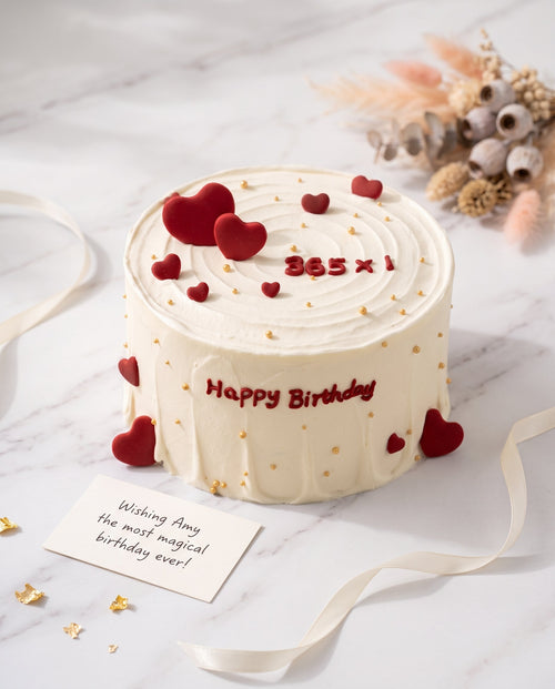 Spiral Buttercream Heart Cake